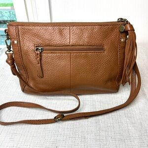 The Sak Brown Leather Small Crossbody Bag EUC